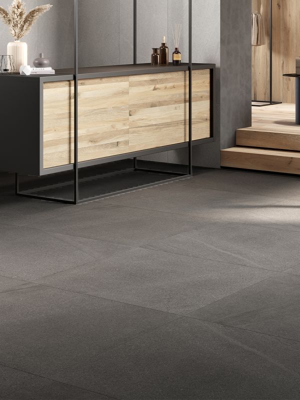 Baltic Dark Grey Italian Porcelain Tile - 1000x1000mm