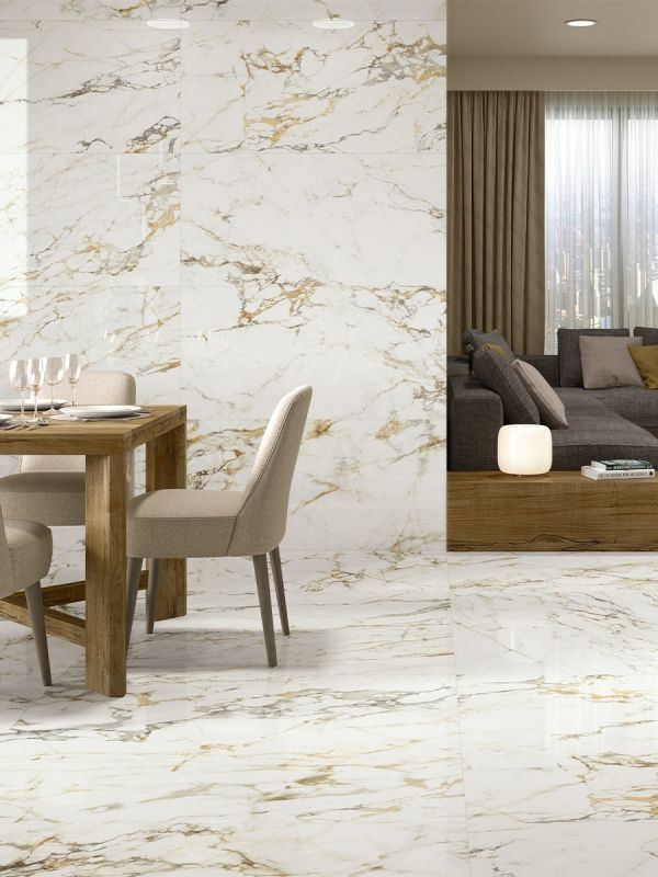 Bellagio Gold Porcelain Tile - 1200x600mm