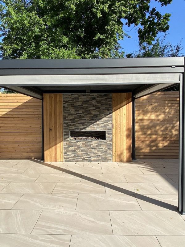 Bianco Slate Effect Porcelain Paving Slans - 1200x600x20mm