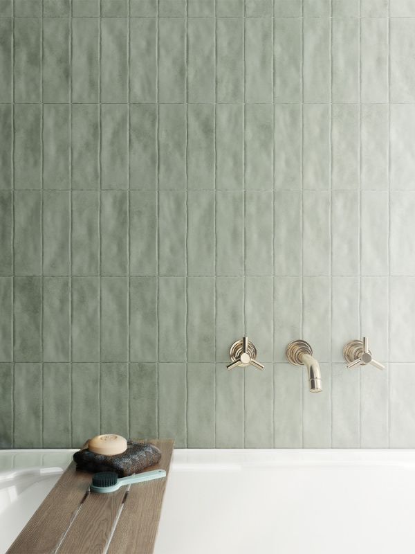 Boston Verde Matt Wall &amp; Floor Tile - 65x200mm