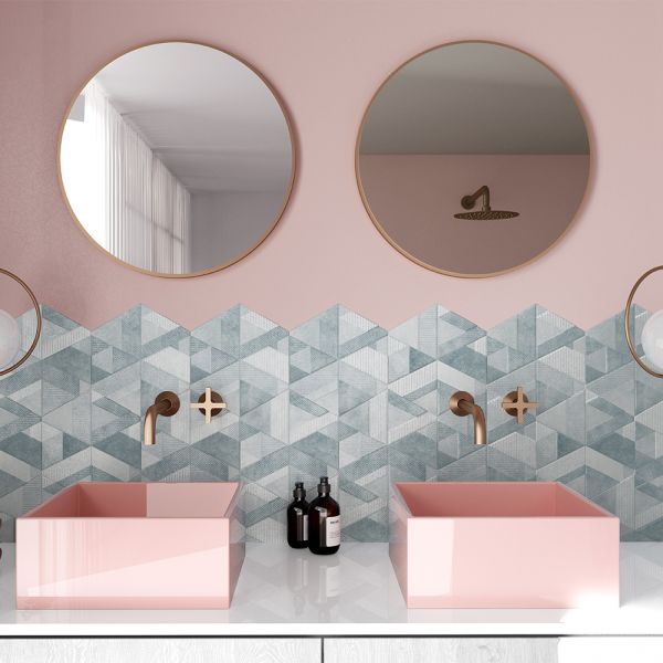 Catuni Azul Hexagon Porcelain Wall Tiles - 258x290mm