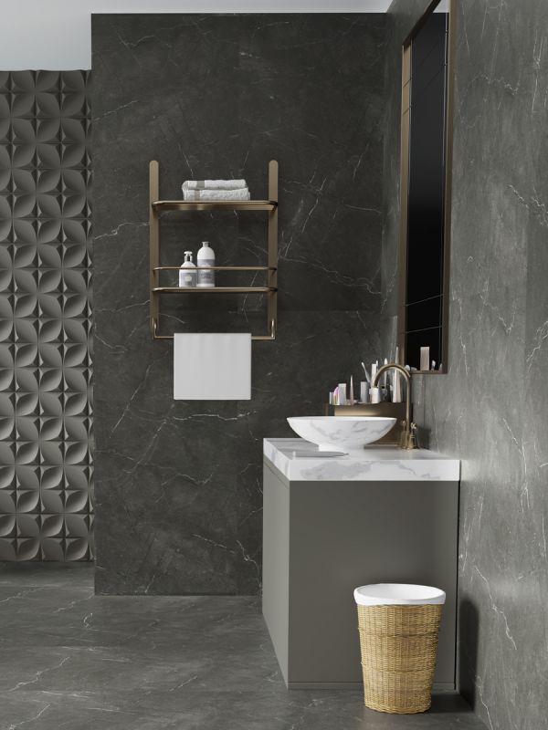 Como Black Matt Porcelain Tile - 1200x600x9mm