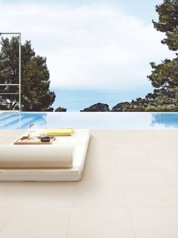 Florence Crema Virtue Outdoor Porcelain Paving Slabs - 800x200mm