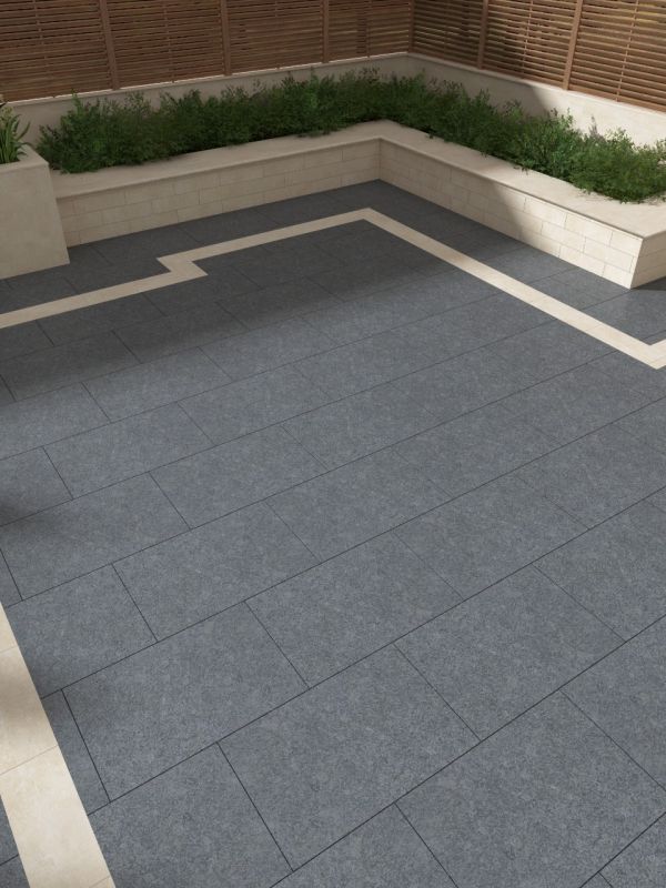Dark Grey Granite Paving Slabs - 900x600