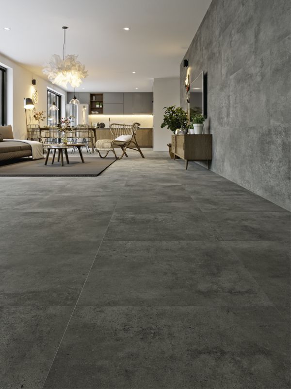 Eclipse Mid Grey Grey Indoor Floor Tile