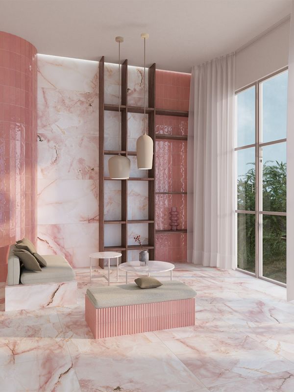 Eunoia Rosa Onyx Matt Tile - 1200x600mm
