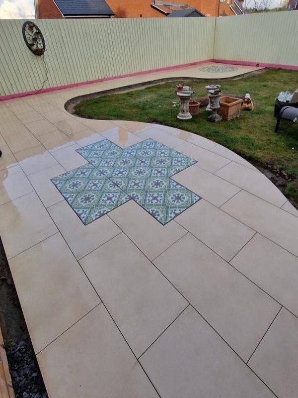 Florence Crema Virtue Outdoor Porcelain Paving Slabs - 800x400