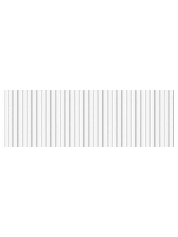 Fluted White Ceramic Wall Tile - 900x300mm