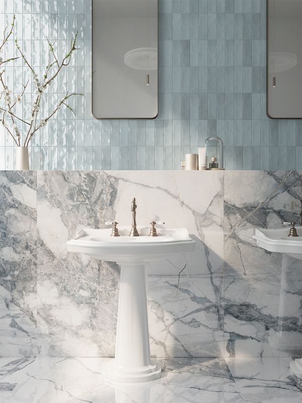 Giotto Blue Porcelain Tile - 1200x600mm