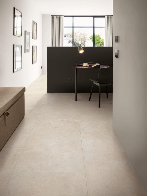 Ivory Limestone Porcelain Tile - 1200x600x6mm
