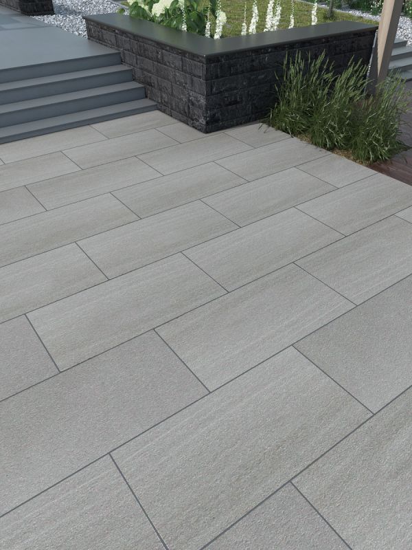 Kandla Grey Sawn and Flamed Sandstone Slabs - 1200x600 Pack