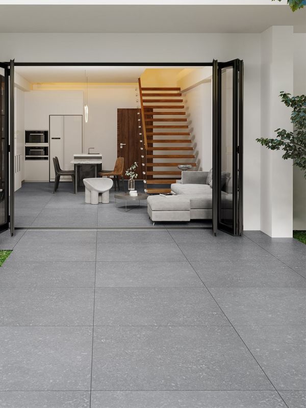 Hardblue Grey Porcelain Tile - 1000x1000x10mm
