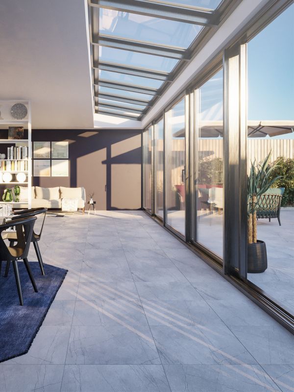 Epiro Grey Marble Porcelain Tile - 600x600mm