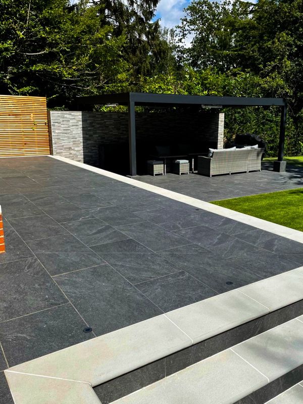 Mystone Quartzite Black Italian Tile - 1000x500x20mm