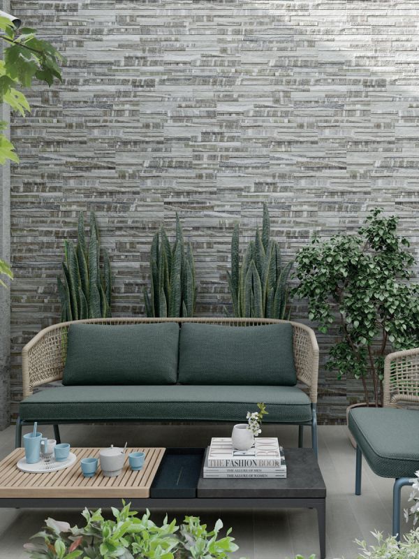 Piedra Onice Slate Split Face Effect Porcelain Wall Tiles - 170x520
