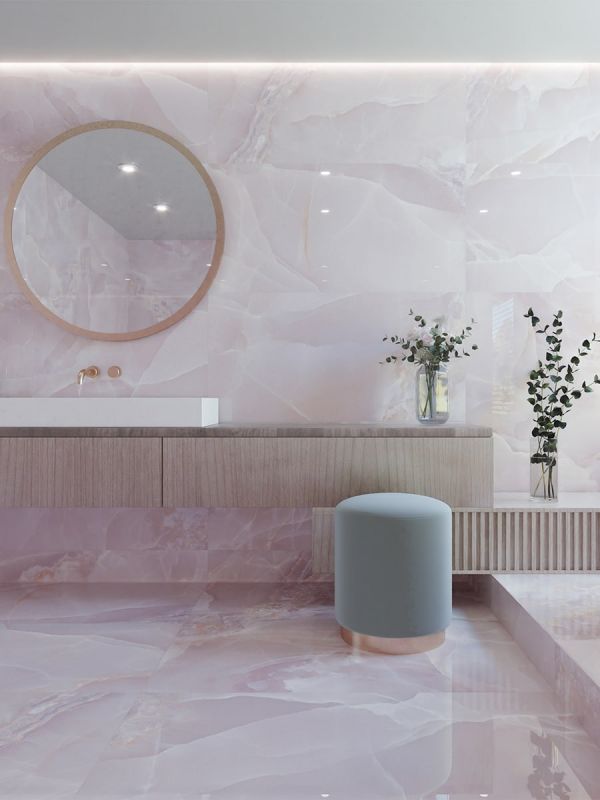 Rose Onyx Porcelain Tile - 1200x1200mm