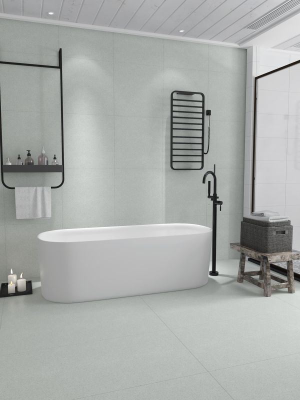 Silver Chalk Matt Protect Porcelain Tile - 600x600mm