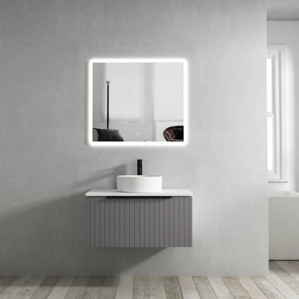Valar Light Fluted Vanity - 800mm
