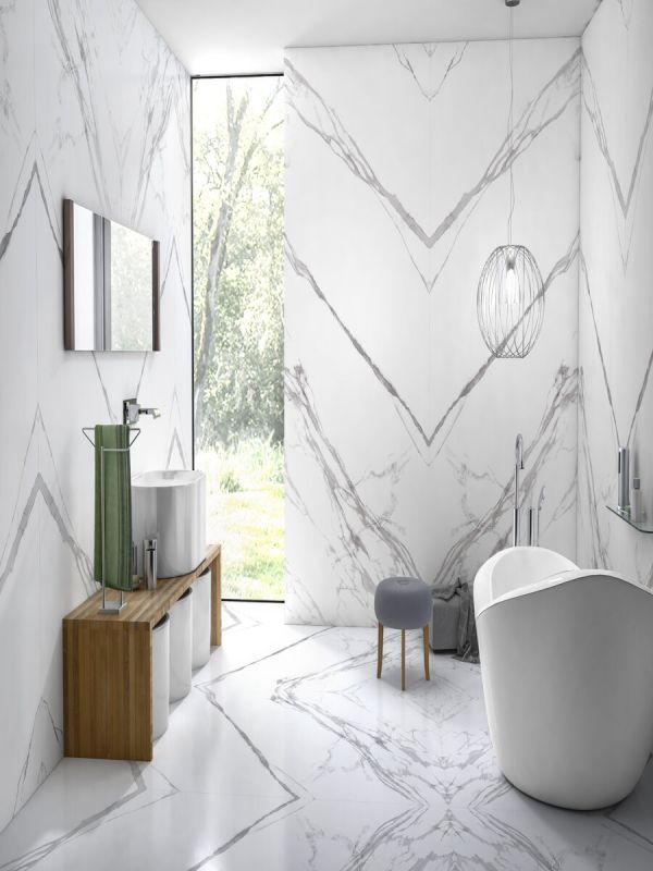 Statuario Classic Polished Porcelain Tile - 1200x1200mm
