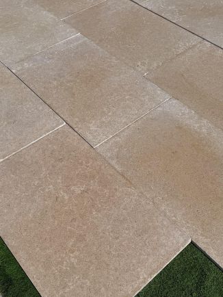Dijon Honed & Tumbled Limestone Outdoor Pavers - 200x50x30mm

