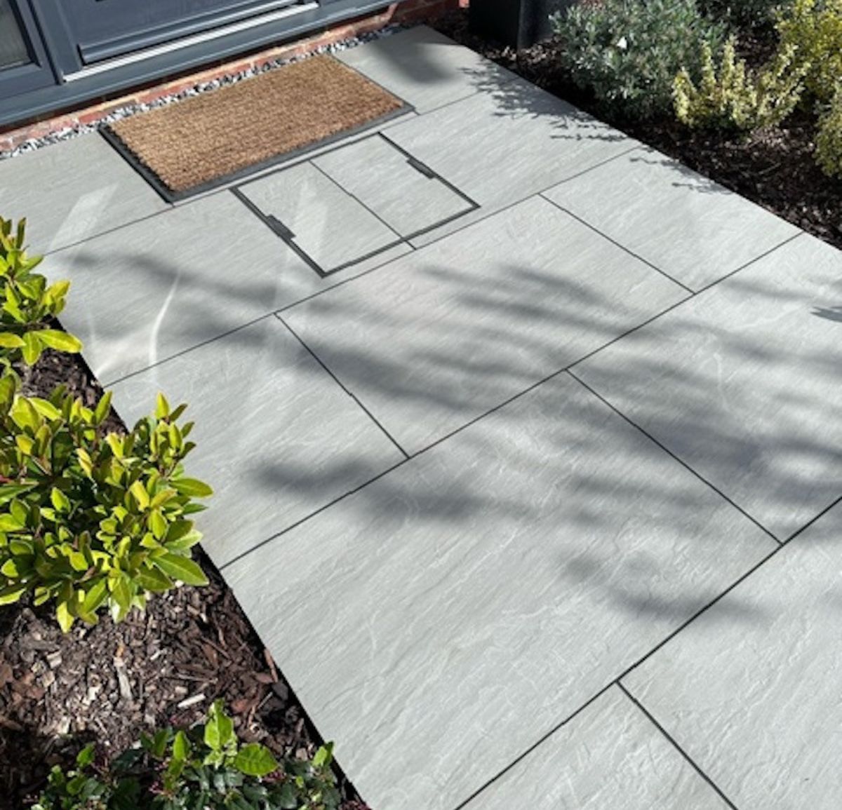 Kandla grey porcelain paving slabs